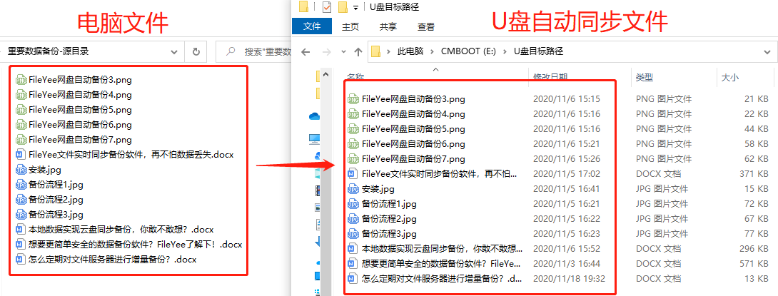 文件自动备份成功
